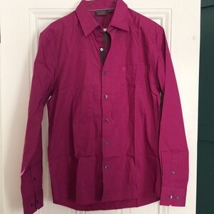 ESPRIT essentials Magenta Long Sleeve Cotton Button down shirt